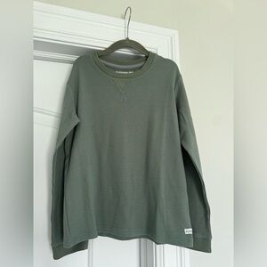 RuggedButts NWT size 8 Waffle Knit Long Sleeve Crew Neck Shirt Sea Spray green